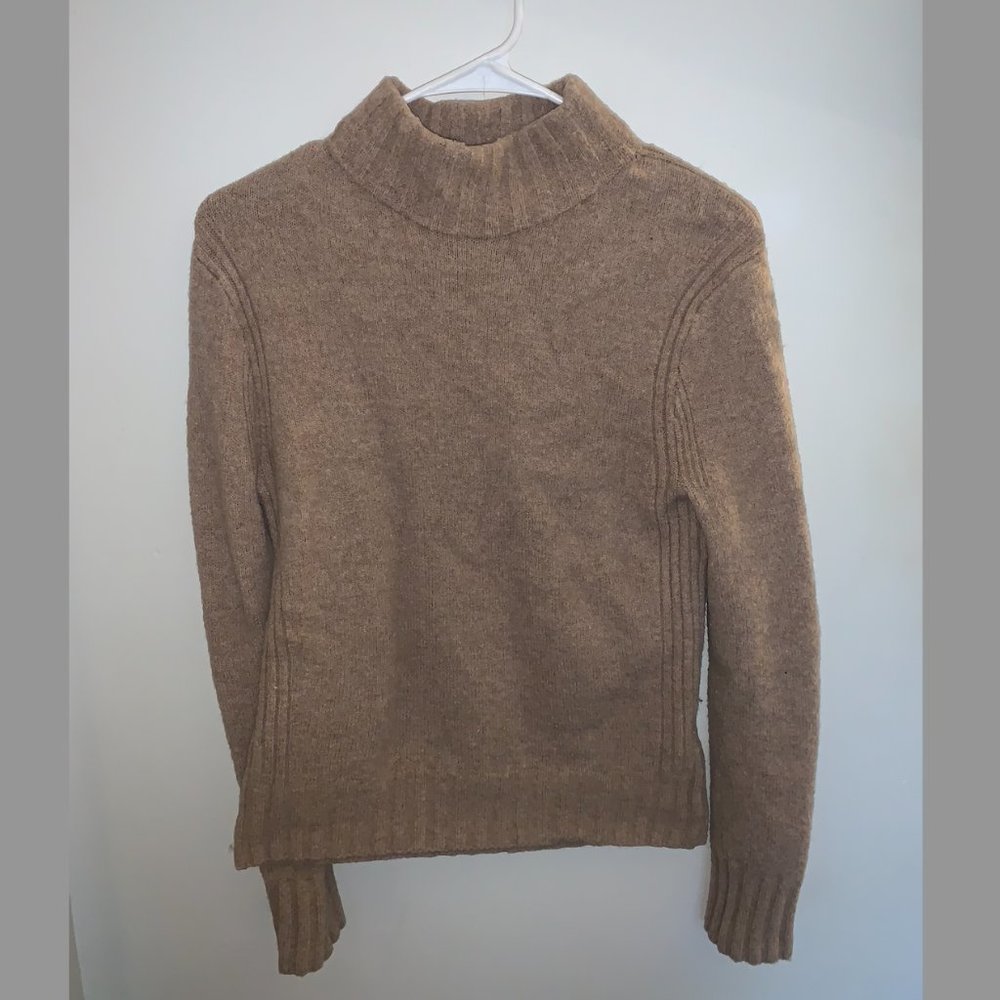 JCrew Brown Turtleneck Wool Blend Sweater - Size XS